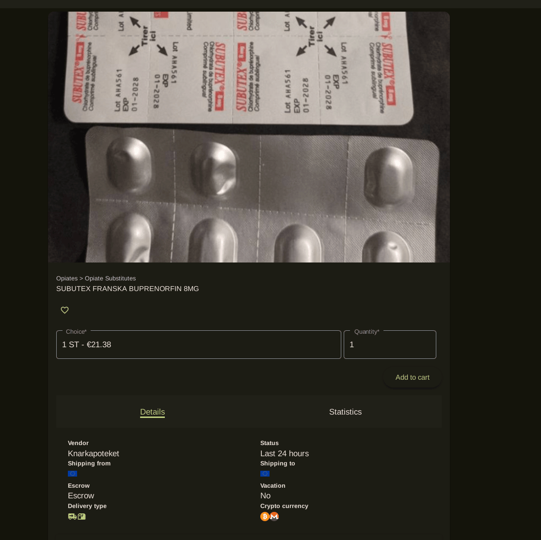 Moomin Market product detail page showing item description and vendor reputation